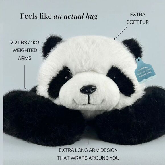 Pookie the Panda Weighted Animal, Adult Anxiety Stuff Animal. NWT! - Picture 4 of 16
